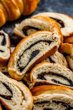 some very tasty looking pastries on a table