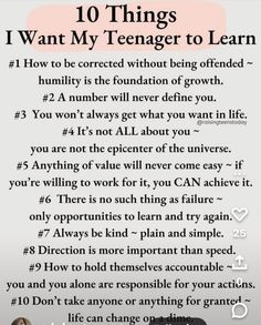 the ten things i want my teenager to learn