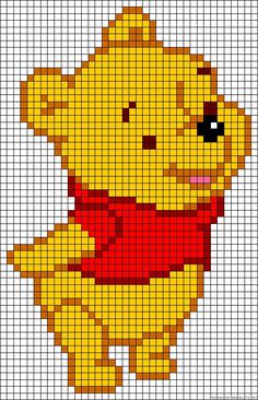 a cross stitch pattern of a pikachu