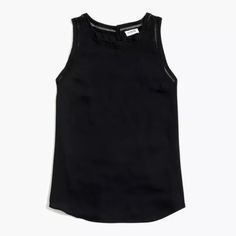 New With Tags J.Crew Sleeveless Top With Ladder Trim Size: 8 Tall Poly. Back Keyhole With Button Closure. Machine Wash. Import. Item J2621 Y Mn Chic Tank Top For Workwear, Black Tank Blouse For Workwear, Black Tank Top For Summer Work, Black Tank Top For Work In Summer, Black Tank Top For Workwear In Summer, Casual Sleeveless Camisole For Work, Cami Tops For Workwear, Chic Cami Tank Top For Work, Casual Workwear Camisole Tank Top