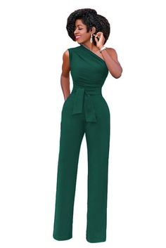 Glamorous Outfits, Rompers Womens Jumpsuit, Jumpsuit Blue, One Shoulder Jumpsuit, Bodycon Jumpsuit, Jumpsuit Elegant, Green Jumpsuit, Jumpsuit Summer