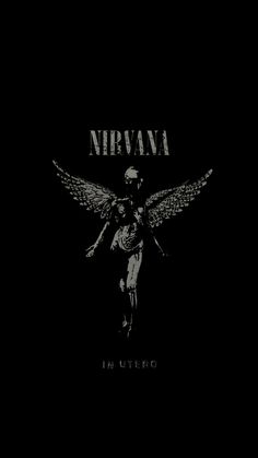 the cover art for nirvana's album, i'm literoo on black