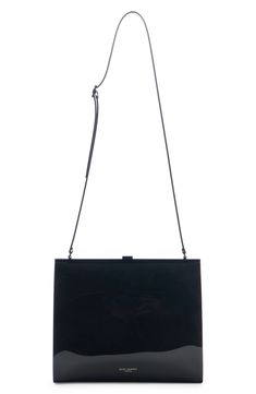 Foiled logo lettering brings understated branding to this minimalist frame shoulder bag that makes a sleek modern statement. Magnetic frame closure Adjustable shoulder strap Polyurethane Made in Italy Designer Handbags Minimalist Frame, Magnetic Frame, Magnetic Frames, Letter Logo, Saint Laurent, Shoulder Strap, Designer Handbags, Nordstrom, Sleek