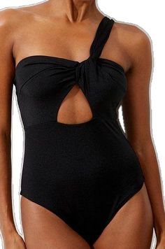 Chic Off-shoulder Swimwear For Party, One Shoulder Beach Party Swimwear, One-shoulder Party Swimwear For Beach Season, One-shoulder Swimwear For Beach Season Parties, One-shoulder Cutout Swimwear For Beach, One-shoulder Cutout Party Swimwear, Chic Asymmetrical Neckline Swimwear For Spring, Chic One-shoulder Swimwear For Beach Party, Summer Party Swimwear With Cutout