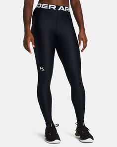 Our original HeatGear® fabric is super-light, breathable & dries fast|Material wicks sweat & dries really fast|4-way stretch material moves better in every direction|Ergonomic flatlock seams deliver a comfortable, chafe-free fit|Exposed elastic waistband with wordmark detail|Odor control technology minimizes odor Under Armor Leggings, Breathable Functional Leggings For Running, Compressive Sweat-resistant Leggings For Sports, Compression Tights For Running, Functional Compression Tights For Running, Functional Compression Squat Proof Tights, Sweat-resistant Athleisure Tights For Training, Functional Stretch Leggings For Jogging, Functional Medium Support Solid Leggings