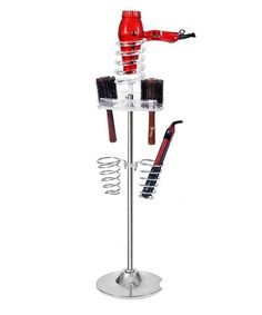 Pibbs DH13 Dryer & Iron Holder w/ Accessory Tray on Stand Hair Salon Stations, Flat Iron Holder, Curling Iron Holder, Blow Dryer Holder, Hair Salon Equipment, Hair Product Organization, Barber Equipment, Salon Hair Dryer, Beauty Salon Furniture