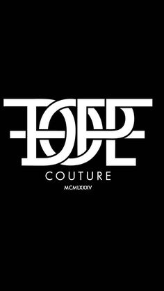 the logo for an upcoming fashion brand called couture, which is designed in black and white