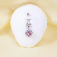 Get ready to shine with this Pink Gemstone Belly Button Ring! Made from solid 925 sterling silver, it's hypoallergenic and perfect for everyday wear. With a calming blue sapphire stone and multisize options, you'll feel stylish and comfortable. Let your belly button be the center of attention and add this quirky piece to your collection! Details: Waterproof & Tarnish-Free Made in responsibly sourced High-quality Solid 925 Sterling Silver for everyday wear. Stone: Extra-shine Cubic Zirconia Gemst Elegant Cubic Zirconia Belly Rings, Elegant Round Cubic Zirconia Belly Rings, Cubic Zirconia Belly Rings For Gift, Cubic Zirconia Belly Rings As Gifts, Round Internally Threaded Cubic Zirconia Jewelry, Adjustable Sterling Silver Jewelry With Halo Design, Elegant Internally Threaded Sterling Silver Belly Rings, Nickel Free Sterling Silver Belly Rings, Elegant Sterling Silver Internally Threaded Belly Rings