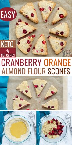 the steps to make cranberry orange shortbreads