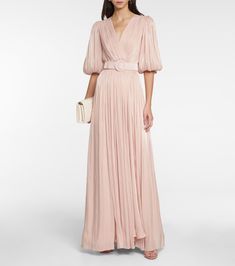 Exclusive to Mytheresa – Brennie iridescent georgette gown Dana Dress, Nyc Closet, Long Dresses For Women, Georgette Gown, Macrame Dress, Couture Gown, Embellished Maxi Dress, Long Red Dress, Grey Maxi Dress