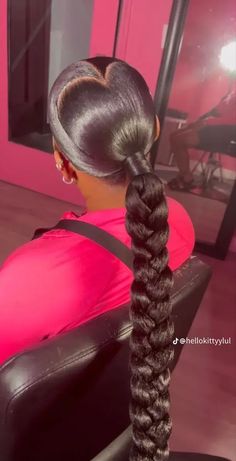 Korean Hairstyles, Braided Pony, Weave Ponytail Hairstyles, Birthday Hairstyles, Quick Weave Hairstyles, Dyed Hair Inspiration