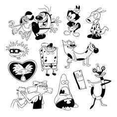 an image of cartoon character stickers