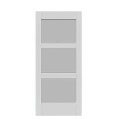 37 in. x 84 in. 3-Lite Full Frosted Glass White Vinyl Finish MDF Sliding Barn Door Slab - Super Arbor Respecting Privacy, Frosted Glass Barn Door, Glass Barn Doors Interior, Interior Closet Doors, Bathroom Barn Door, Frosted Glass Door, Barn Door Kit, Glass Barn Doors, Frosted Windows