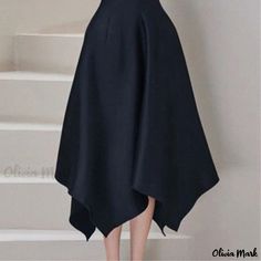 Olivia Mark - Black Maxi Dress with Asian-Inspired Design Black Asymmetrical Workwear Dress, Black Asymmetrical Skirt Dress For Work, Black Dress With Asymmetrical Hem, Black Formal Dress With Asymmetrical Skirt, Elegant Black Dress With Asymmetrical Skirt, Elegant Black High-low Hem Dress, Black Asymmetrical Skirt Dress For Night Out, Black Asymmetrical Hem Dress, Dance Pants