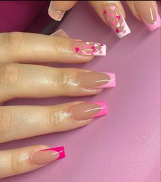 Nail Designs Coffin, Nails Toes, Hacks Beauty, February Nails, Gel Acrylic Nails, Short Square Acrylic Nails, Classy Acrylic Nails, Acrylic Nails Coffin Pink