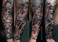 this is an image of a sleeve with flowers on it