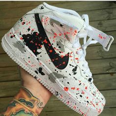 Custom Sneakers Nike, Custom Sneakers Diy, Style Japonais, Swag Shoes, Nike Air Force 1