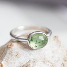 The listing is for a ring with amazing Rutilated green prehnite stone. The ring in the main picture is ready-made in US size 7 (UK N 1/2). You can order a ring with stone 2 or 3 in any size. The ring band is 2.2 mm thick and is very sturdy. The ring will be shipped in a gift box at no additional charge. Ring Green Stone, Silver Ring Band, Sterling Silver Rings Bands, Pearl Choker, Ring Band, Green Stone, Slovakia, Ring Sterling Silver, Solitaire Ring