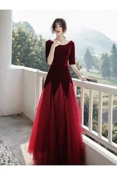 Formal Party Burgundy Long Velvet Dress Vneck With Straps - $128.9808 #MYS68059 - SheProm.com Modest Winter Formal Dresses, Formal A-line Tulle Gown, Fitted Tulle Dress For Banquet, Holiday A-line Evening Dress For Banquet, A-line Tulle Party Dress, A-line Tulle Gown For Party, Fitted Tulle Cocktail Gown, Party A-line Tulle Gown, Fitted Tulle Maxi Dress For Banquet