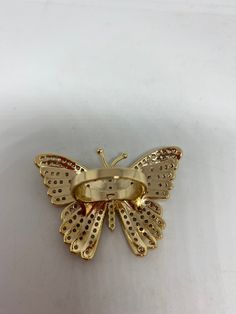 Vintage Butterfly Ring gold filled Deco Cocktail Vintage hand made About an inch long I have size 7, 8 or 9 Can be re sized for you All rings are shipped in a nice gift box. Check out our over a THOUSAND great reviews Engraving is $4 per letter and is not always perfect depending on the piece. It can take a few days if the jeweler is busy. This is payable to Paypal Judithsltd@gmail.com Gold-tone Ring Jewelry For Gifts, Gold-tone Gold Plated Rings As Gift, Gold-tone Gold Plated Ring For Gift, Gold Open Butterfly Ring In 14k Gold, Formal Gold Butterfly Ring, Elegant Gold Butterfly Ring For Gift, Gold Butterfly Jewelry For Wedding, Silver Gold-plated Diamond Ring As Gift, Silver Gold-plated Diamond Ring For Gift