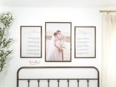 wedding vows photo prints, framed wedding vows, wedding anniversary gift, above bed decor, above bed sign Photos Above Bed, Framed Wedding Vows, Framed Vows, Pictures Above Bed, Wall Decor Master, Wedding Photo Display, Framed Signs, Decor Above Bed, Framed Wedding Photos