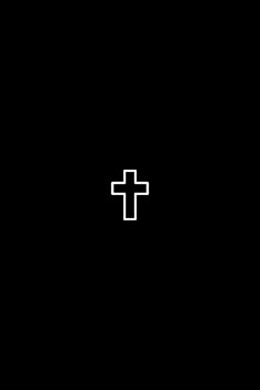 a black background with a white cross on it