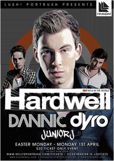 the poster for hardwell dance dyro