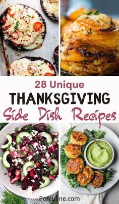 thanksgiving side dish recipes with text overlay