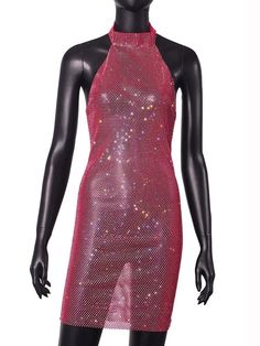 Rhinestone fishnet see through open back dress. Bust: 31”-43” Waist: 31”-39” Summer Club Bodycon Sequin Dress, Club Mesh Dress With Sheer Back, Club Dresses With Mesh Back, Fitted Fishnet Evening Dress, Backless Mesh Party Dress, Backless Mesh Dress For Club, Party Mesh Fishnet Dress, Summer Club Mini Dress With Rhinestones, Party Bodycon Mesh Dress With Sheer Back