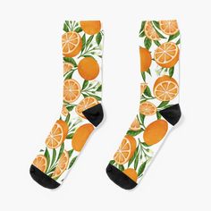 Super soft all-over printed knit socks with extra cushioning in the sole. Suitable for men and women. Orange Fruit Pattern Fruit Socks, Orange Socks, Pattern Socks, Orange Tree, Orange Fruit, Fruit Pattern, Patterned Socks, Groom Suit, Knit Socks