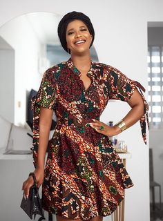 Nelo Dress - Ace Kouture | Buy Now on Sellox African Dress Styles, Goddess Fashion, Plus Size Black Dresses, Rope Tie, African Fashion Modern, Belt Dress, African Wear, Button Down Dress, African Fashion Dresses