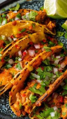 Easy Authentic chicken birria tacos recipe Birria Tacos With Chicken, Easy Chicken Birria Tacos, Tacos With Chicken