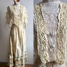 Antique Wedding Gown, Exquisite Gowns, Tulip Dress, Victorian Lace, Century Clothing, Antique Dress, Vintage Gowns