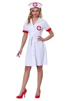 a woman dressed in a nurse costume