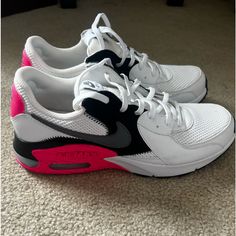 These Are Brand New Shoes With Paper Still In The Toes. Never Worn. They Are A Hard Color To Find With Gray Swish. Shoes Nike Air, Shoes Nike, White Nikes, New Shoes, Air Max, Nike Air Max, Nike Shoes, Pink White, Nike Women