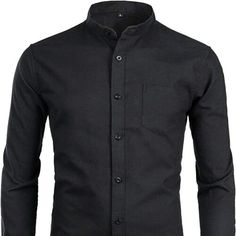 Men's NEW Long Sleeve Regular Fit Classic Button Up Solid Dress Shirt Black NECK | eBay Solid Dress Shirt, Collar Shirt Men, Black Neck, Black Shirt Dress, Solid Dress, Shirt Men, Collar Shirts, Dress Shirt, Black Shirt