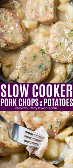 this slow cooker pork chops and potatoes is the perfect meal to make for dinner