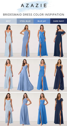 the bridesmaid dress color inspiration is available in multiple colors and sizes, including blue