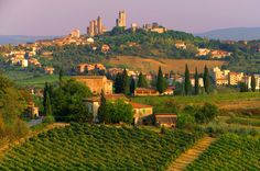 the gorgeous tuscann and the towers of san gimignino