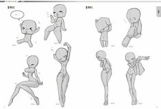 an animation character's body and head, with various expressions for each character to see