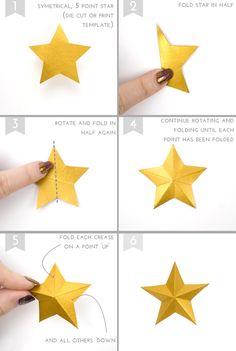 step by step instructions on how to make an origami star