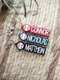 Our baseball acrylic keychains are the perfect personalized touch for your keys, gear bag, kid's backpack, luggage and more! Each keychain is made of two layers of 1/8" acrylic. The name and base are cut from your color of choice. This keychain will fit ONE name only. Keychains will vary in size depending on name length. Average sizing is 3.25 inches long x 1-1.5 inch tall. CANADIAN SHIPPING In an effort to keep costs as low as possible for our customers, we send orders using untracked standard Custom Name White Keychains For Everyday Use, Custom Name White Keychain, Customized Black Keychains For Personal Use, Customizable Blue Keychains For Personal Use, Customizable Black Keychains For Personalized Gifts, Customizable Blue Keychains, Customizable Black Keychain For Personalized Gift, Backpack Luggage, Laser Vision