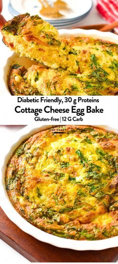 two images show different types of food on plates and in pans, one with broccoli and the other with cheese