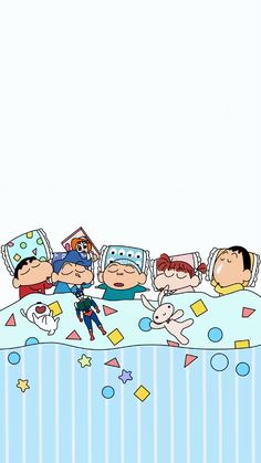 an image of cartoon characters laying in bed