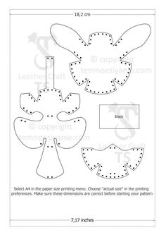 the pattern for an angel mask