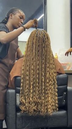 Box Braids Bohemian, Bohemian Box Braids, Braids Bohemian, Goddess Box Braids, Twisted Hair