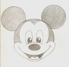 a drawing of mickey mouse's face