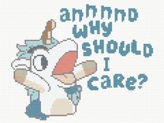 a cross stitch pattern with an image of a cat and the words who should i cake?