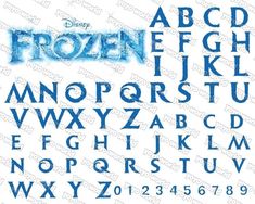 the frozen font and numbers are shown in blue