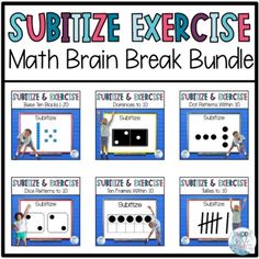 the subtize exercise math brain break bundle